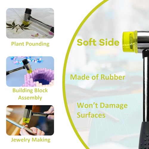 Small Rubber Mallet Hammer for Crafts- Small Rubber Hammer, Mini Mallet for Jewelry, Leather, Crafts, Woodworking, DIY, Furniture Assembly, etc. - size: 30mm