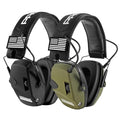 PROHEAR 2 Pack Electronic Ear Protections for Shooting with 4X Sound Amplification, Gun Range Hearing Protection Muffs, NRR 23dB Noise Reduction Headphones for Hunting, Black and Green - style: Electronic-black+green