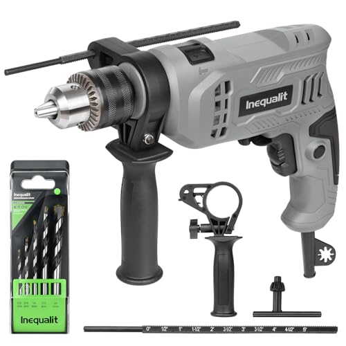 4.5Amp Corded Hammer Drill 3000 RPM Impact Drill with 5pcs Bits - style: Hammerdrill with 5pcs drill Bit