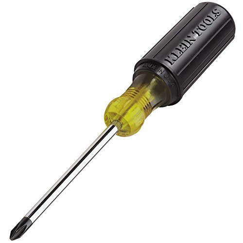 Klein Tools 85442 Klein Tools 85442 Screwdriver 2-Piece Set, Made in USA, 1/4 Keystone and #2 Phillips, Cushion Grip, Round and Square Shank, Heat Treated, Home Improvement