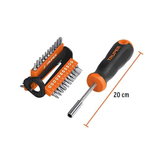 Multi-point screwdriver with 33 tips