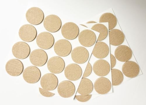 48 Pcs Self Adhesive 1" Round Felt Furniture Pads (Beige, 1") - color: Beige