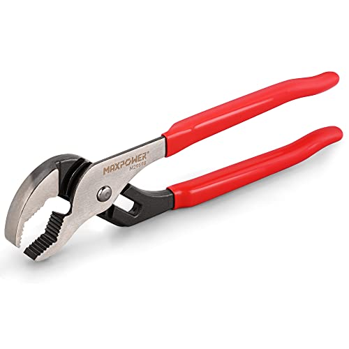 MAXPOWER 12 inch Groove Joint Pliers, Quick Adjustable Serrtated V Jaw Tongue and Groove Pliers - size: 12"