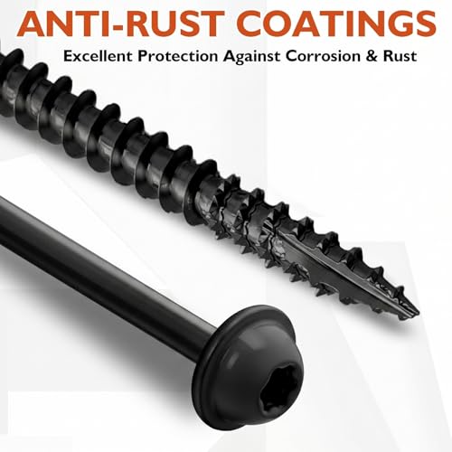 Frienda 2 Pound White Cabinet Screws Bulk #8x3'' Approx. 192pcs - color: Black, size: #8x3 Inch