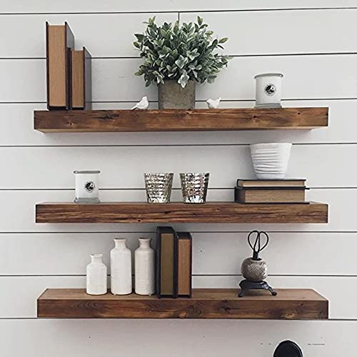 Luomorgo 4 Inch Floating Shelf Brackets, Black Blind Shelf Support, 4 Pcs - size: 4 Inch-Black