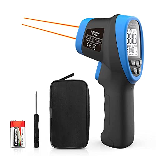 Infrared Thermometer Gun - BTMETER BT-985C Non Contact 16:1 IR Laser Temperature Gun Digital Instant Read -50℃~800℃(-58℉~1472℉) for Food Cooking Kitchen Grilling HVAC (NOT for Human Temp) - color: BT-985C(-58 ℉ to 1472℉)