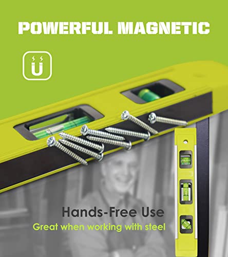 Level & Tool Magnetic Aluminum Reinforced Torpedo Level, 9", Green (1PCS) - style: 1PCS