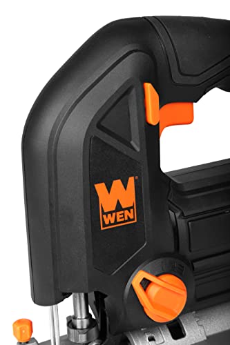 WEN Cordless Jigsaw, Variable Speed with 20V Max 2.0 Ah Lithium Ion Battery and Charger (20661) - size: Handheld, style: Brushed Variable Speed