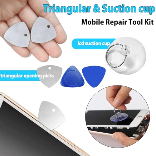 Spudger Tool Kit, 23 Pcs Cell Phone Repair Tool Kit, Pry Tools for Electronics, Metal Spudger, Plastic Pry Tool, Screwdrivers/Tweezers/Spudger Kits for iPhone, Laptop, Tablet, Computer, iPad