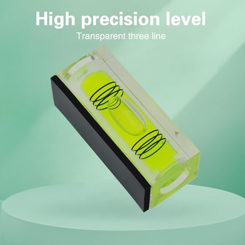 High precision mini bubble, double line small bubble, three line flat ball level, household level ruler can be turned 180 degrees (Magnetic, 40 * 17 * 15mm（4PCS)) - size: 40*17*15mm（4PCS)