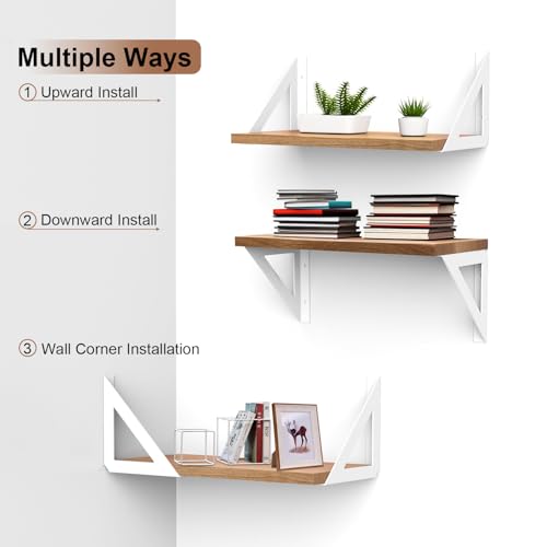 8 Inch Shelf Brackets,White Shelf Bracket Heavy Duty for Shelves,4 Pack - size: 8x8inch-white
