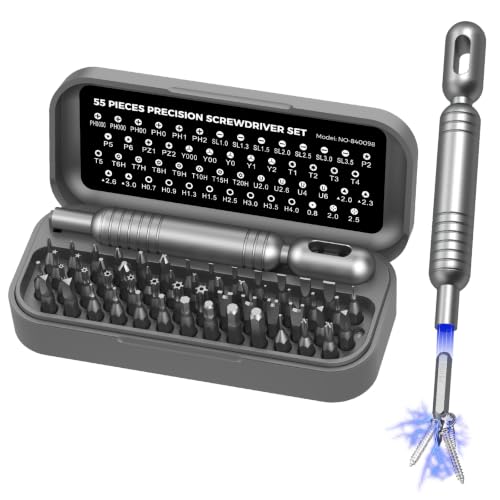 LIFEGOO 55-in-1 Precision Screwdriver Set Mini Magnetic Repair Tool Kit - color: Black