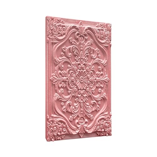 Decorative Light Switch Plate Covers Pink Flower Elegant 3D Floral Embossed 1 Gang No Device Single Blank Outlet Covers Wall Plate Light Switch Cover Plate for Bedroom Home Decor - color: Pink, size: No Blank 1-Gang/ 5 x 3 IN