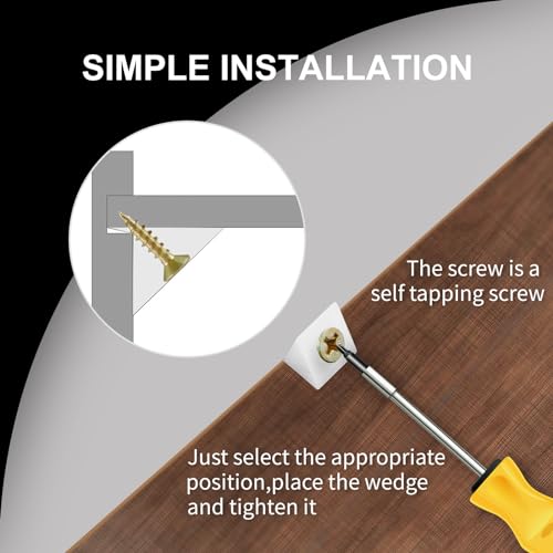 Drawer Reinforcement Repair Kit for Furniture Sagging Drawer, Fixing Repair Wedges, Brackets Plastic Angle Code Bracket Fastener(50PCS)