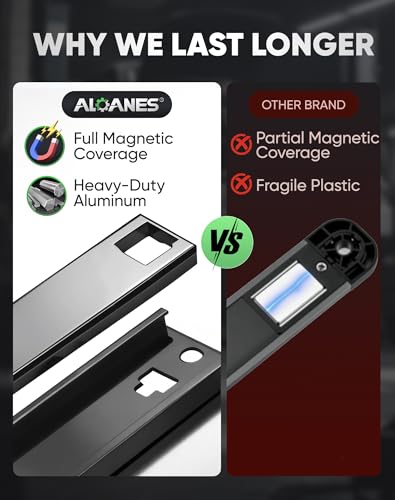 ALOANES Magnetic Screwdriver Organizer 36-Slot Black 3PC for Toolbox - color: Black