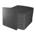 BalanceFrom Puzzle Exercise Mat 3/4-inch Thick, EVA Interlocking Foam Floor - color: Black, style: 3/4" Thick, 96 Square Feet