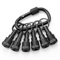 Enhanced Non-Slip Bit Holder Key Chain 6pc, Drill Bit Holder for 1/4 Inch Hex Shank Bits, Bit Holders for Impact Driver Drill Bit Extension, Screwdriver Bit Holder, Quick Change & Easy Access, Black - color: Black