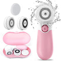 TOUCHBeauty Spin Brush Face Cleanser with 3 Brush Heads for Deep Cleansing Exfoliation and Massaging - color: Pink