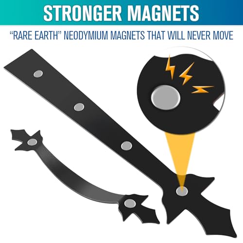 Magnetic Garage Door Hardware,Garage Door Magnetic Decorative Hardware with 4 Hinges + 2 Handles Gave Your Door a New Look,Garage Door Magnets Easy Install,Never Fade Garage Door Handle(Modern Style) - style: Modern
