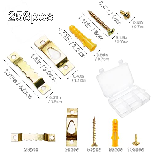 DIKOO Picture Hanging Kit - Keyhole Position Mark Tool and Hangers Assorted