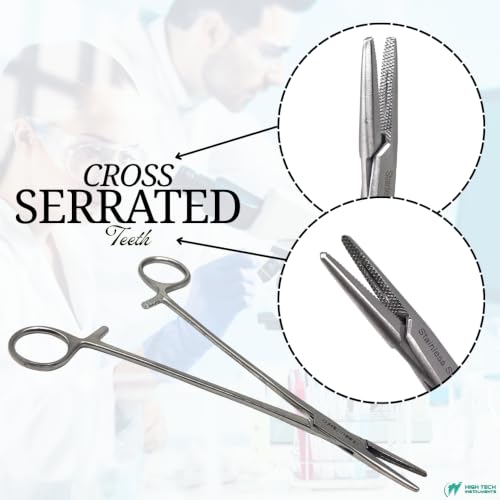 Mayo Hegar Needle Holder Driver with Cross Serrated Jaws Made of Stainless Steel Comes in Multi Position Locking Mechanism Clamping Pliers (8 Inch) - size: 8 Inch