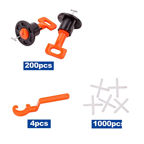 Tile Leveling System Kit with 200pcs Tile Leveler - size: 200pcs