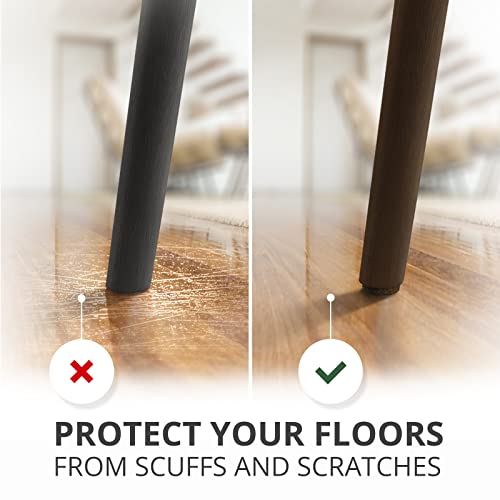 235 pcs Felt Furniture Pads Brown & Black X-Protector! for Hardwood Floors - size: 235 PCS Brown & Black, Round & Square