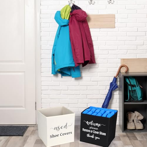 200 Pcs Disposable Shoe Covers with 2 Dispenser Boxes, Blue - color: Blue