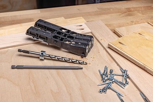 Kreg KPHJ230 - Kreg Pocket-Hole Jig Micro - Micro Jig for Thin Stock, Cabinets, Drawers & Repairs - 33% Smaller Holes - Create Micro Pocket Hole - For 1/2? & 3/4? Thick Materials