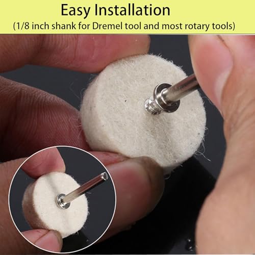 246PCS Polishing Buffing Wheel Polishing Kit for Dremel, Felt Wool Pad Set with Polish Compound, Wheel Grinding Head Point & Mandrel Kit Accessories Tools with 1/8" Shank for Jewelry Metal Polishing