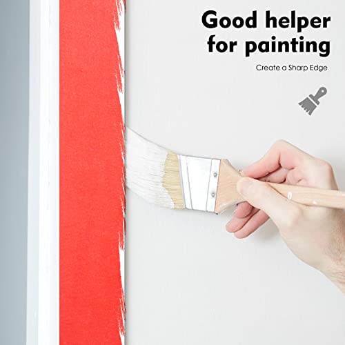 Red Painters Tape,1 inch x 60 Yards - color: Red