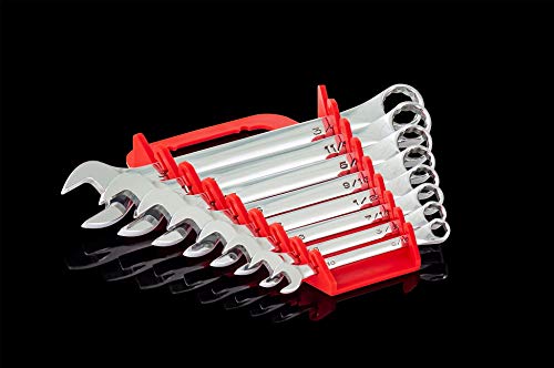 Ernst Manufacturing 5046 Gripper Wrench Organizer, 8 Tool, Red - color: Red, size: 8 Tool, style: Standard