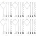 Patelai 6 Sets 3 Tiered Tray Hardware Kit,Simple,White - color: White, size: Simple