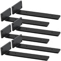Shelf Brackets Heavy Duty, 5mm Thick Rustic Shelf Brackets for Custom Wood Shelves, 12 Inch Solid Steel Black Shelf Brackets with Hardware Needed (6Pcs) - color: Black, size: 12 Inch