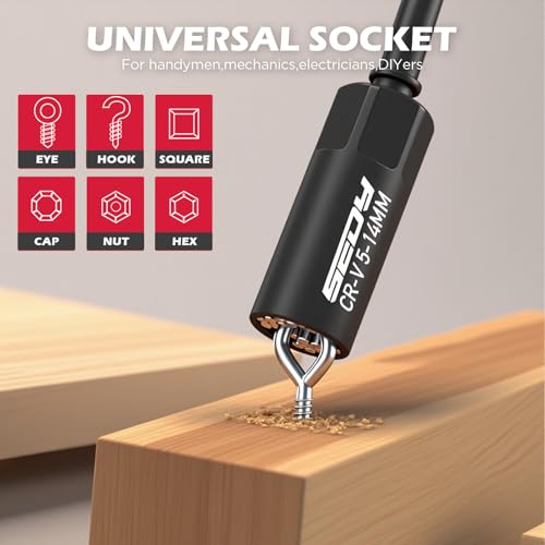 41-Piece Premium 1/4" Drive Magnetic Impact Nut Driver Set Metric & SAE Standard & Deep with Socket Adapters, 2-in-1 Ratchet Wrench, Wing Nut Driver, Universal Sockets, Quick Release Bit Holder - style: Pro Multi-Use Kit