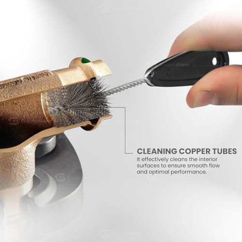 SUPPLYGIANT 7225 Fitting Brush for Copper Pipe Cleaning with Plastic Handle , 3", Black - size: 3 in.