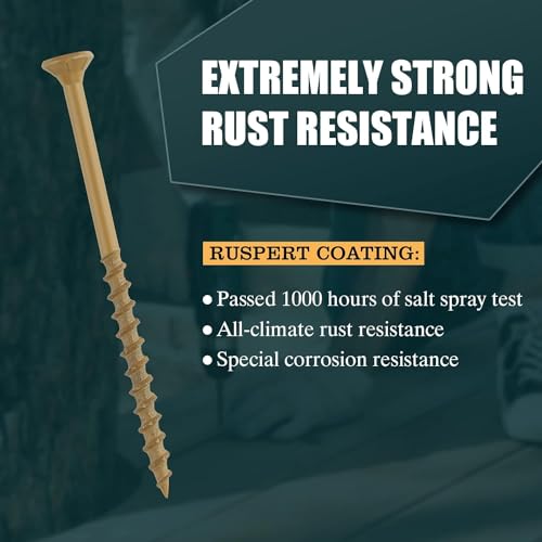 WELLOCKS #10 x 3 in Deck Screws, Green 300 PCS with T25 Bits - color: Green