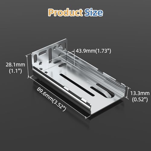 Furniware 5 Pairs Rear Mounting Bracket for 45mm Width Ball Bearing Glides