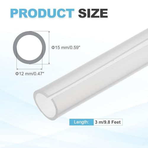 MECCANIXITY 3 m Split Silicone Cable Sleeve Tubing, ID 12mm Clear Split Silicone Tube Cord Organizer Wire Shielding Sheathing Wrap for USB Charge Power Cord Audio Video Cable - color: Clear, size: 12mm*3m