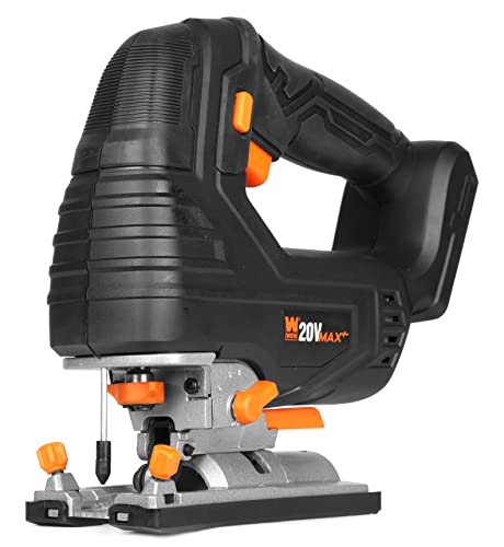 WEN Cordless Jigsaw, Brushless with Variable Speed, 20V Max 4.0 Ah Lithium Ion Battery and Charger (20667) - size: Handheld, style: Brushless Variable Speed
