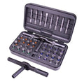 42 in 1 Magnetic DIY Ratchet Screwdriver Set,Multi Bit Screw Drive with Storage Case, Portable Compact Repair Tool Kit for Furniture, Bicycle,Watch,Computer, (42 in 1 Gray) - color: 42 in 1 Gray