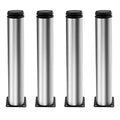 4 Pack Furniture Leg Set, 2" Dia 12" H Adjustable - size: 12 Inch