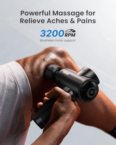 RENPHO Active Thermacool Massage Gun Deep Tissue with Heat and Cold Head - color: Zero Black