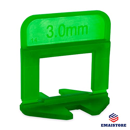 Tile Leveling System (1/8 Inch) – 300 Tile Spacers & 300 Reusable Wedges – Perfect for Smooth, Seamless Floor & Wall Tile Installation – 3mm Ceramic & Stone Spacers - color: 300 Spacers + 300 Wedges