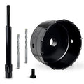 DECKRKAT 4-3/4" Concrete Hole Saw Kit,Electroplated Black Quenching Tech,Heavy-Duty Thickened Alloy Teeth,SDS Plus Shank & 2 Center Bits for Concrete,Brick,Stone. - size: (120mm)4-3/4"