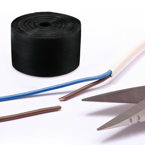 2 Inch Heat Shrink Tape Electrical Roll Black Shrink Wrap Tape Electrical Heat Shrinkable Tubing Activates Upon Heating Melts and Seals (Pack of 3) - size: 2 Inch (Pack of 3)