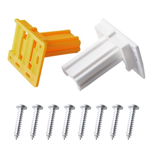 70725 Drawer Slide Socket Set - Small C Shape Slide Bracket Channel Replacement Cabinet Hardware with Mounting Screws for RV Camper Drawer Rails Accessories