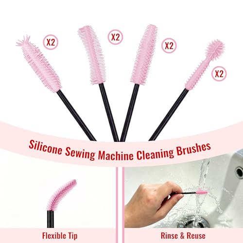 Prelady 30Pcs Sewing Machine Cleaning Kit, Durable Storage Box, Multi Brushes & Screwdriver, Universal Maintenance Tools for Household Sewing Machines