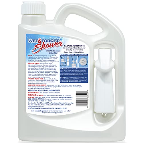 Wet & Forget Shower Cleaner Spray, No Scrub, Fresh Scent, 64 Fl Oz - size: 64 Fl Oz (Pack of 1)