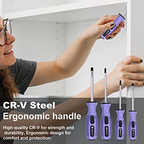 ACOSEA Purple Tool Set,223-Piece Tool Sets for Women,Tool Kit with 13-Inch Wide Mouth Open Purple Tool Bag,The Basic Tool Set is Perfect for Home Maintenance (PURPLE)
